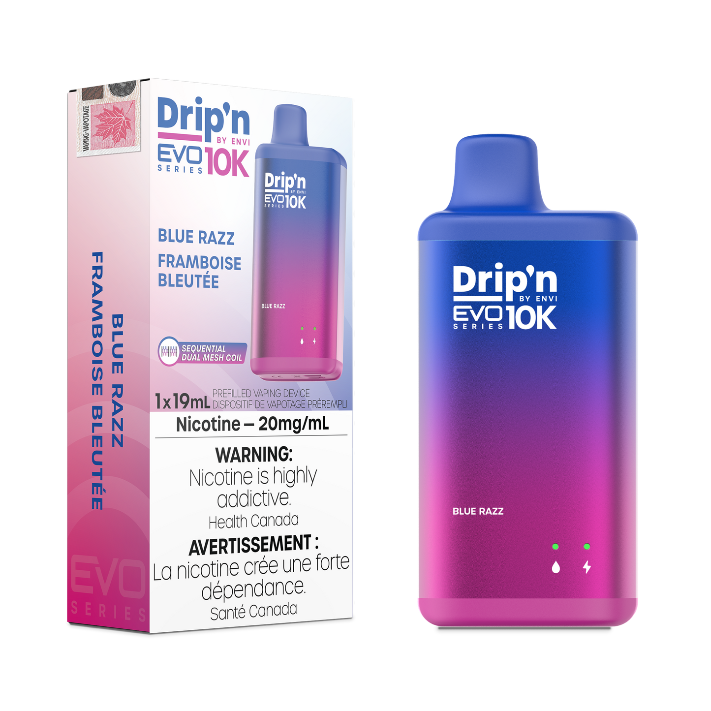 BLUE RAZZ - DRIP'N EVO 10K DISPOSABLE