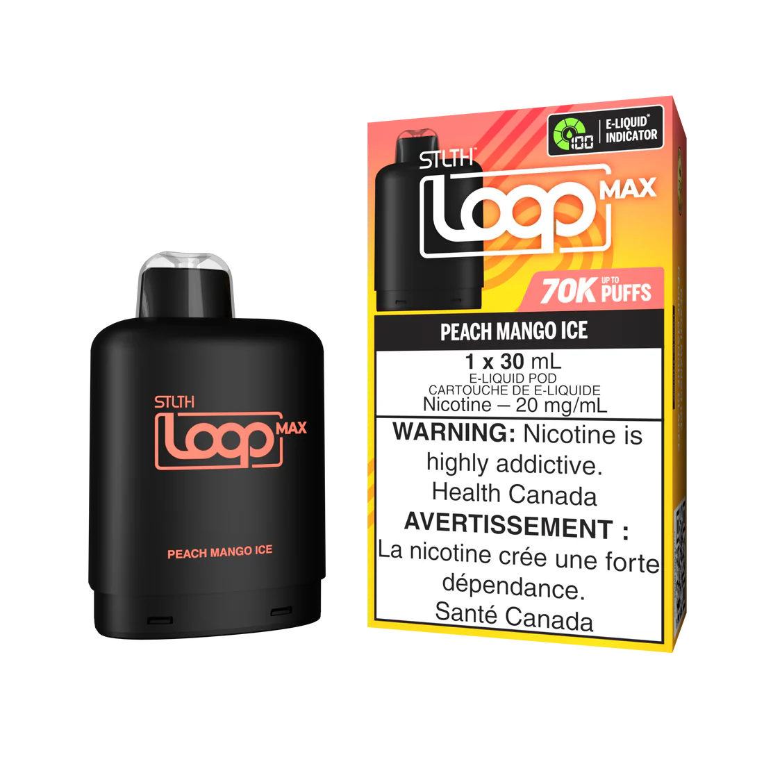 STLTH LOOP MAX POD PACK - PEACH MANGO ICE