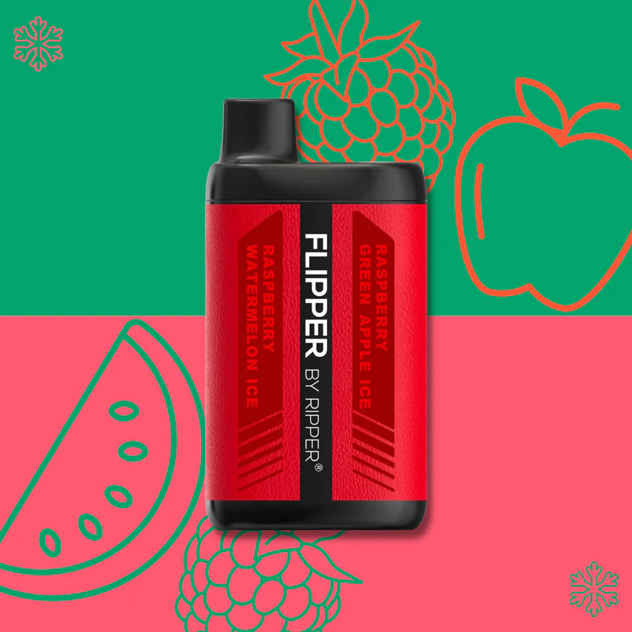 Flipper Disposable 11k Raspberry Green Apple Ice - Raspberry Watermelon Ice 20mg