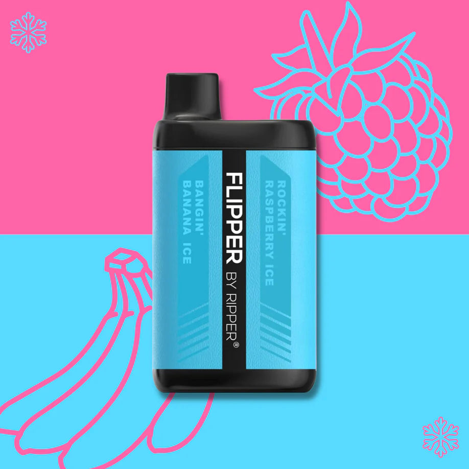 Flipper Disposable 11k Rockin’ Raspberry Ice - Bangin’ Banana Ice 20mg