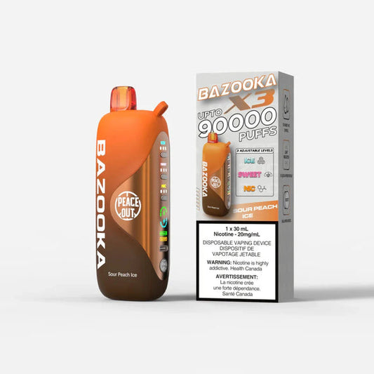 Bazooka X3 90K - SOUR PEACH ICE