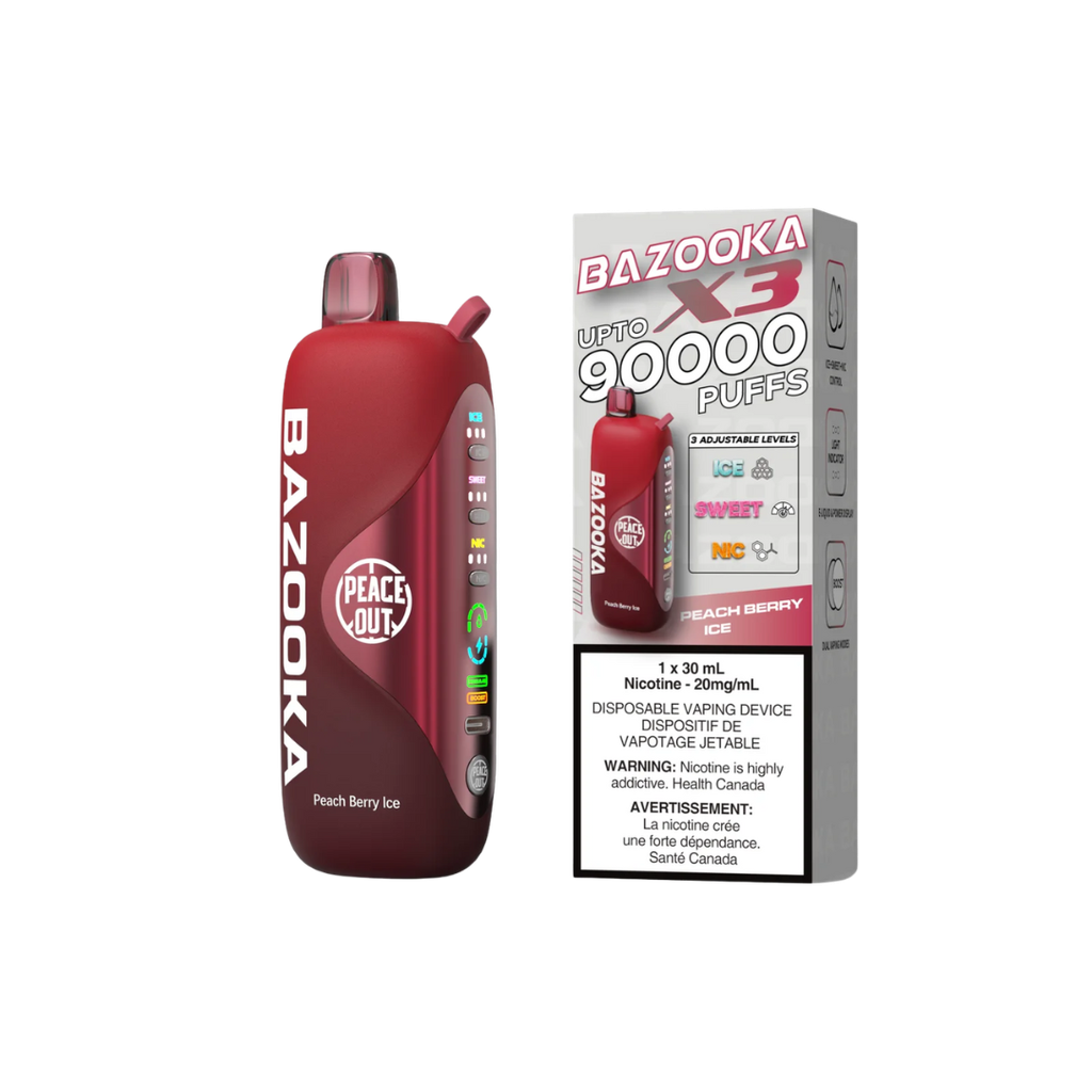 Bazooka X3 90K - PEACH BERRY ICE