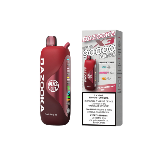 Bazooka X3 90K - PEACH BERRY ICE