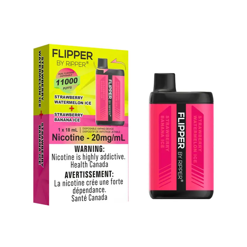 Flipper Disposable 11k Strawberry Watermelon Ice - Strawberry Banana Ice 20mg