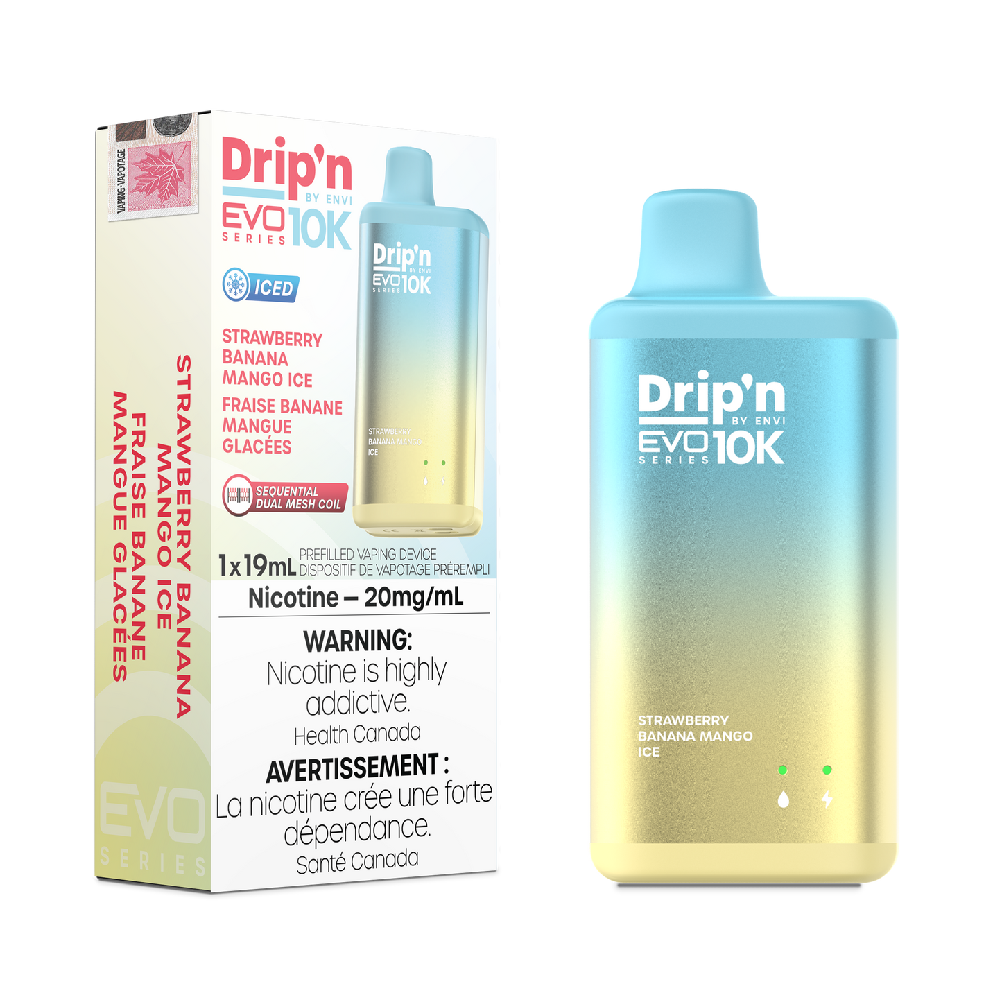 STRAWBERRY BANANA MANGO ICE - DRIP'N EVO 10K DISPOSABLE