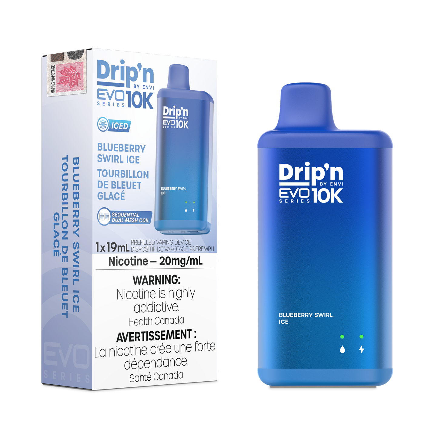 BLUEBERRY SWIRL ICE - DRIP'N EVO 10K DISPOSABLE