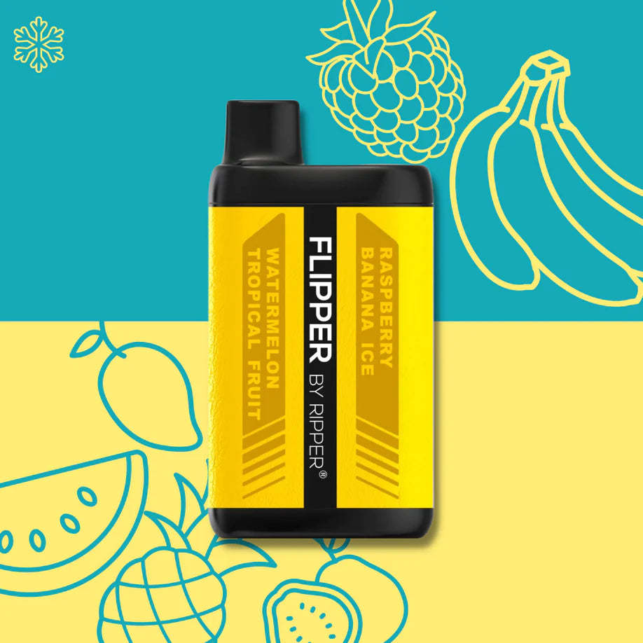 Flipper 11k Raspberry Banana Ice - Watermelon Tropical Fruit 20mg
