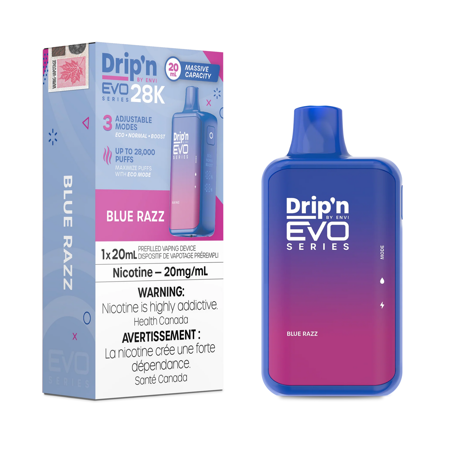 BLUE RAZZ - DRIP'N EVO 28K DISPOSABLE