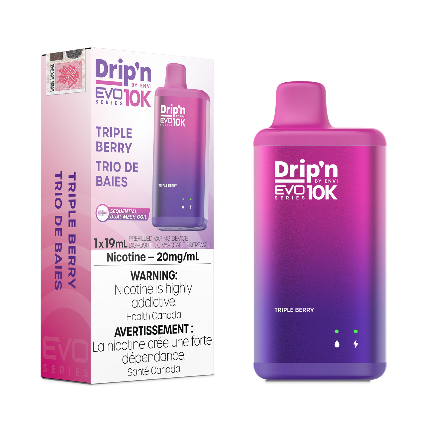 TRIPLE BERRY - DRIP'N EVO 10K DISPOSABLE
