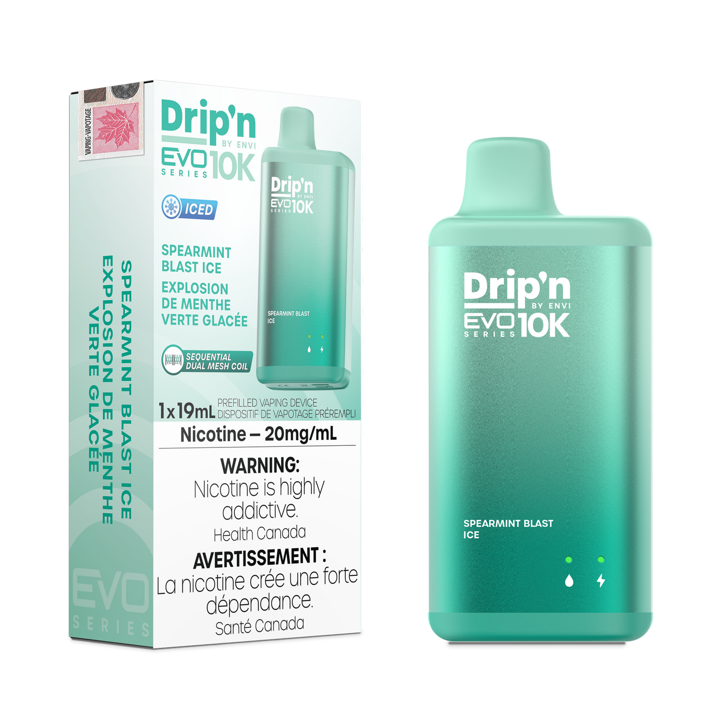 SPEARMINT BLAST ICE - DRIP'N EVO 10K DISPOSABLE