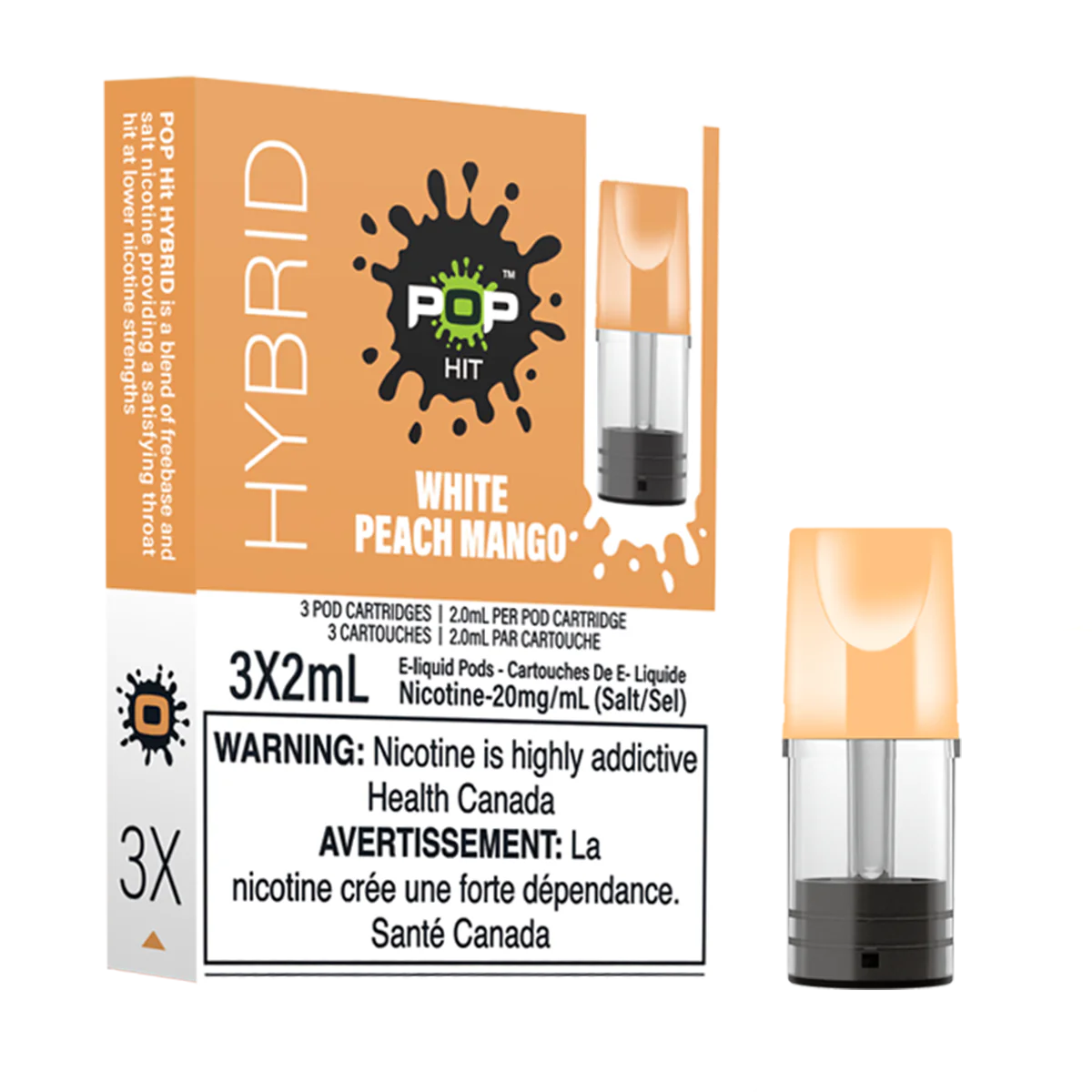 Pop Hit HYBRID Pods WHITE PEACH MANGO