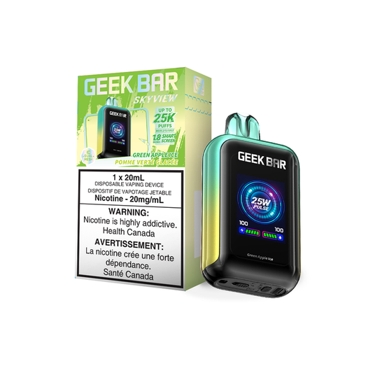 Geek Bar Skyview 25K - GREEN APPLE ICE