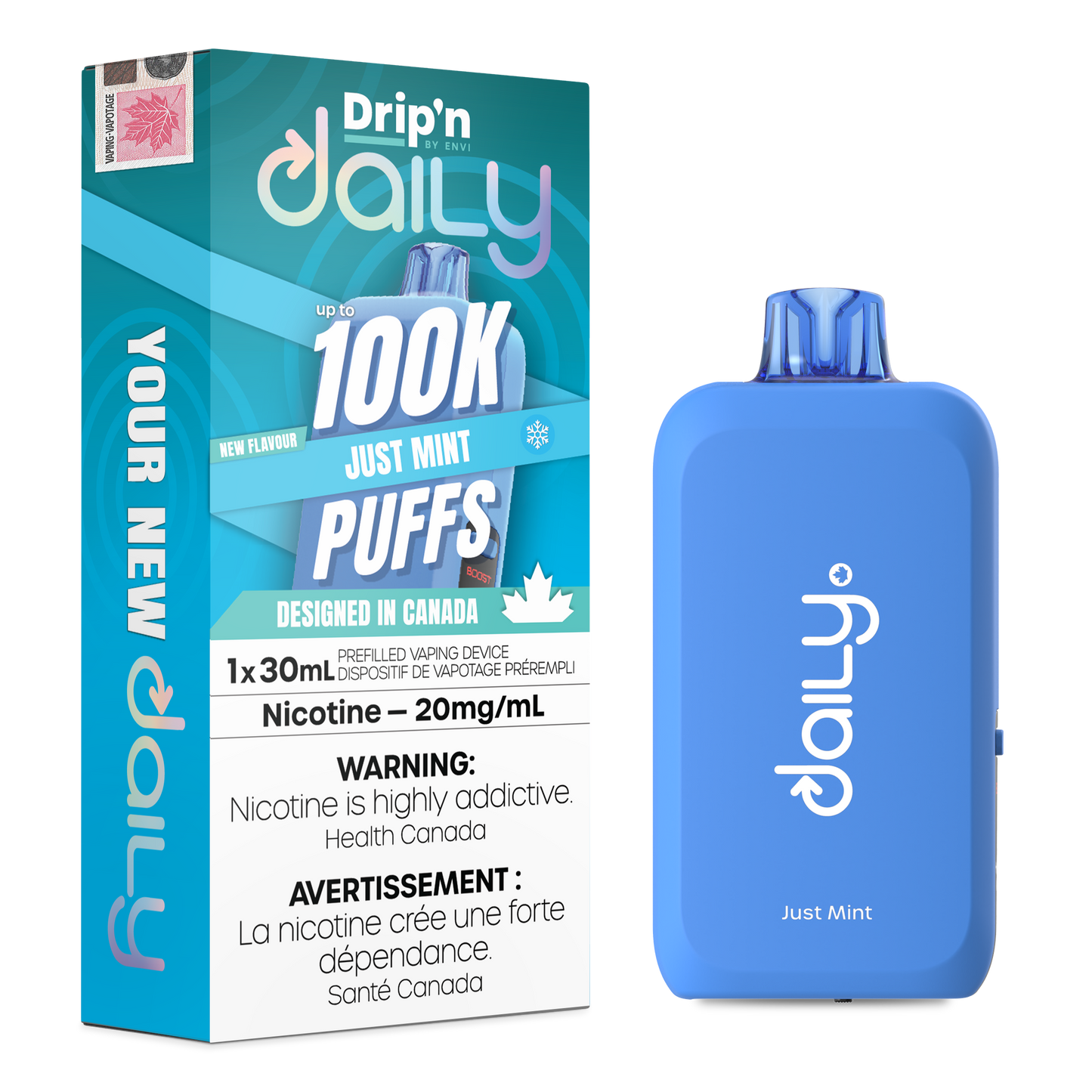 Drip'n Daily by Envi – Just Mint | 100K Puffs | 30mL