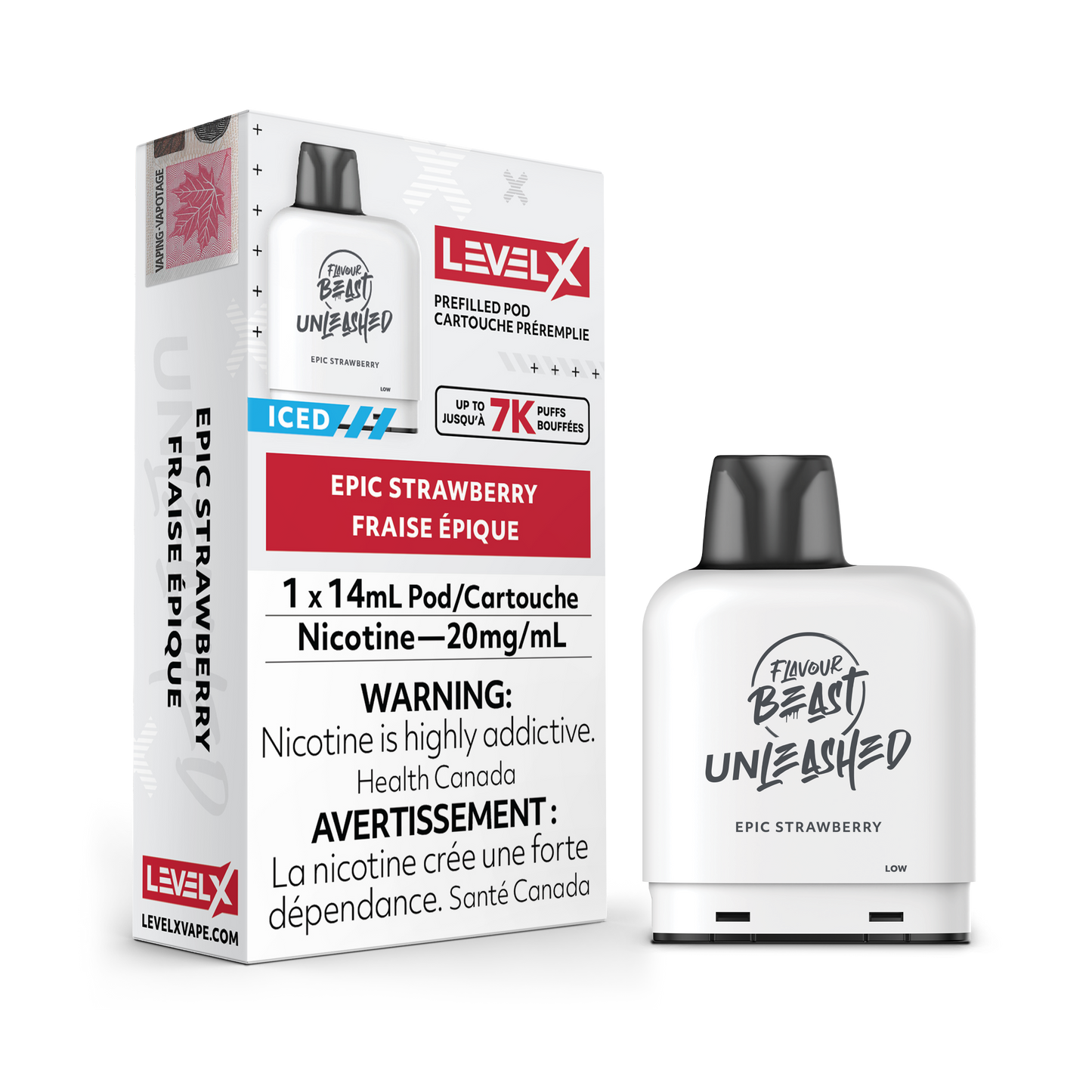 EPIC STRAWBERRY- LEVEL X FLAVOUR BEAST UNLEASHED POD