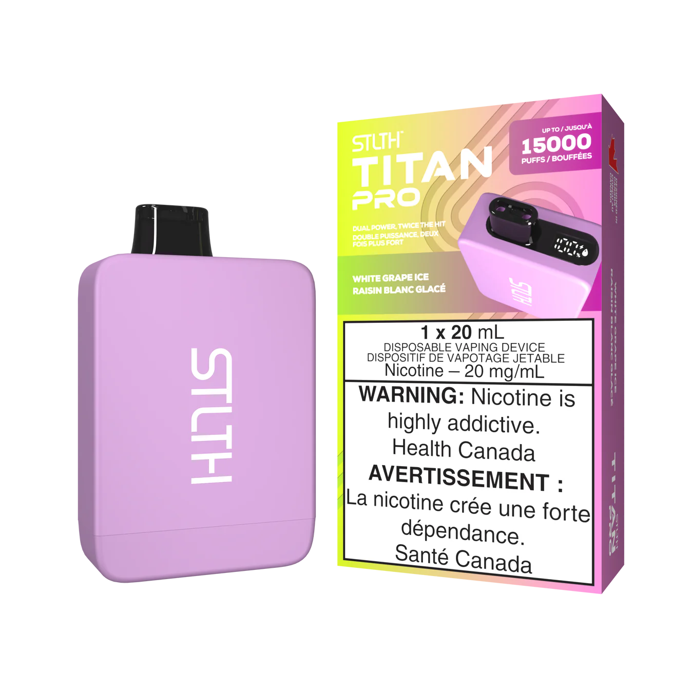 WHITE GRAPE ICE - STLTH TITAN PRO 15K DISPOSABLE