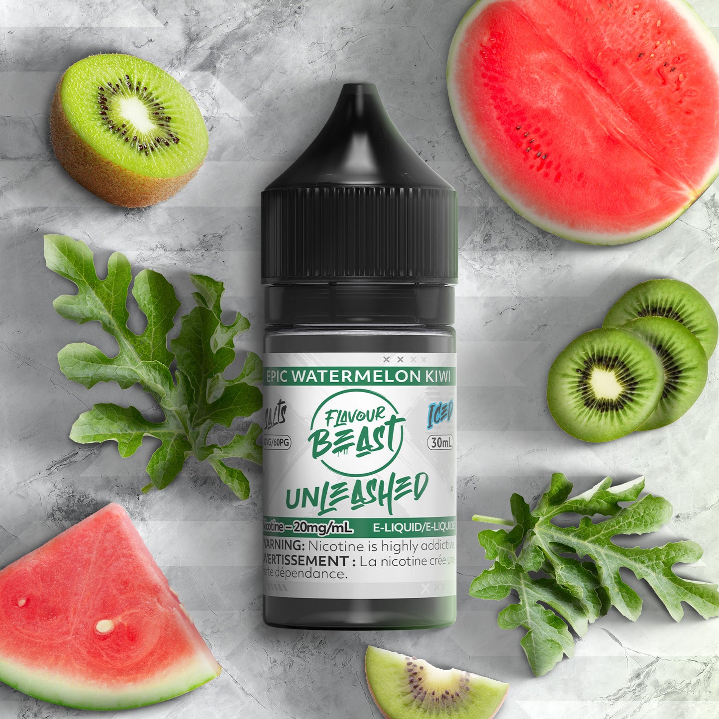 Flavour Beast E-Liquid Unleashed
Epic Watermelon Kiwi (Salt 30mL)