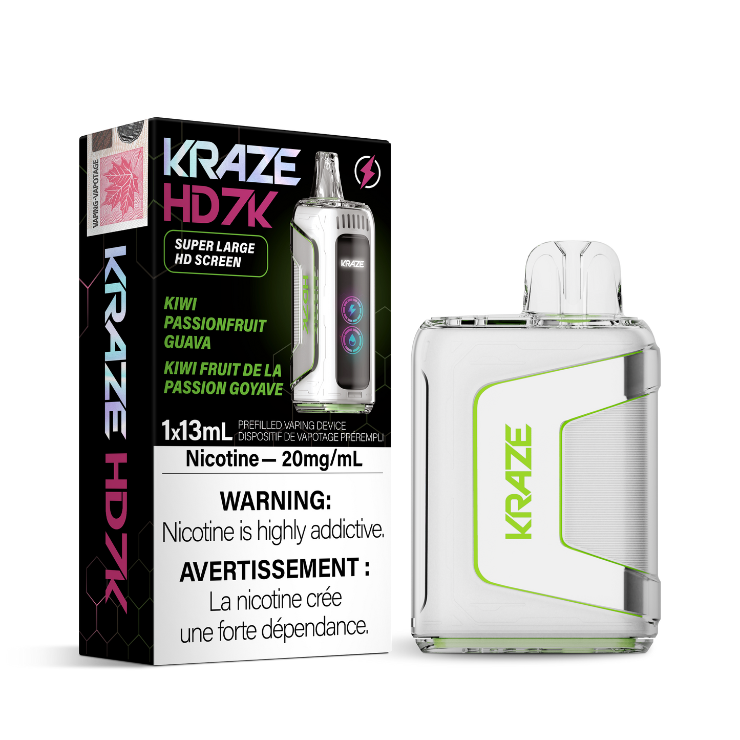 KRAZE HD7K -Kiwi Passionfruit Guava