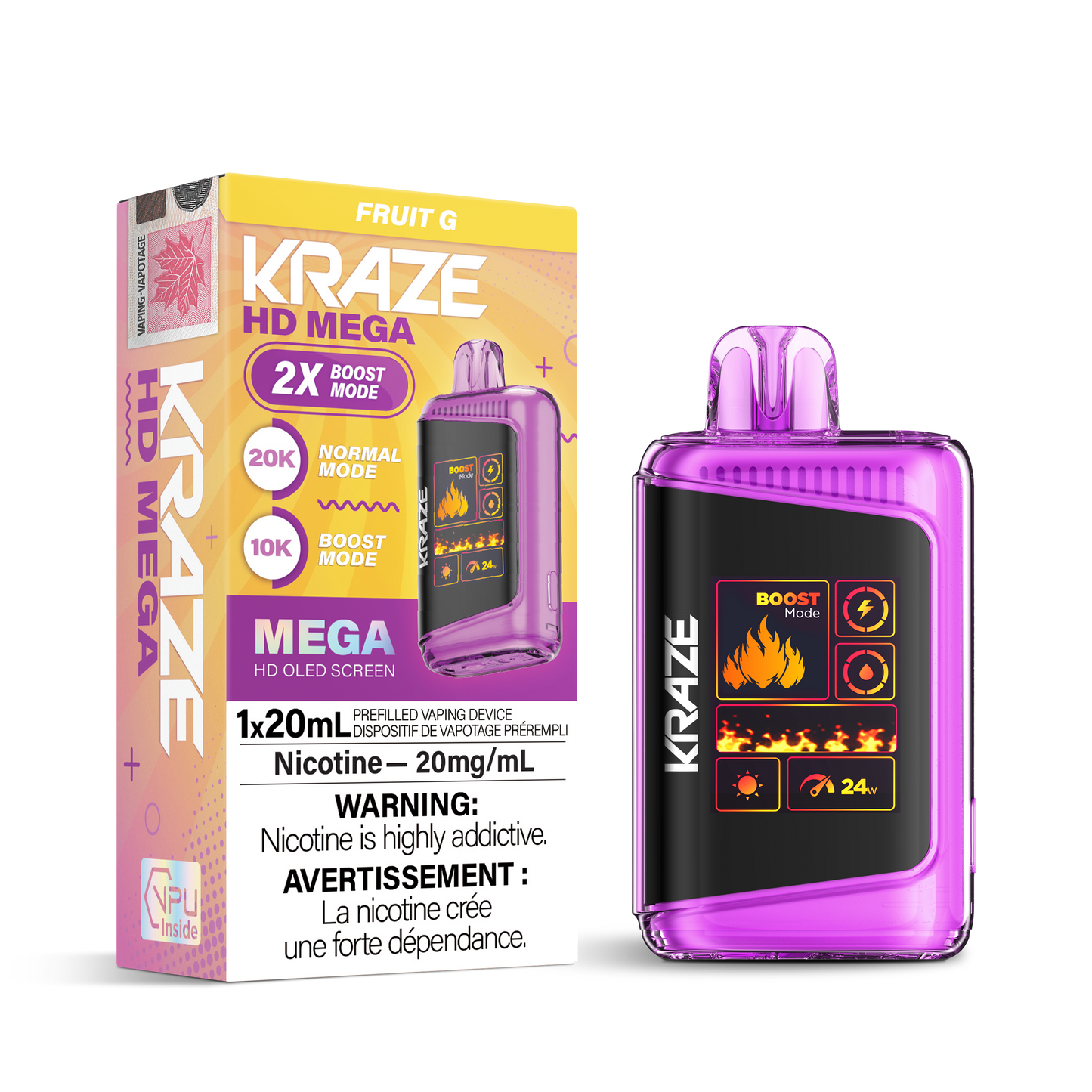 Kraze HD Mega 20K -Fruit G Ice