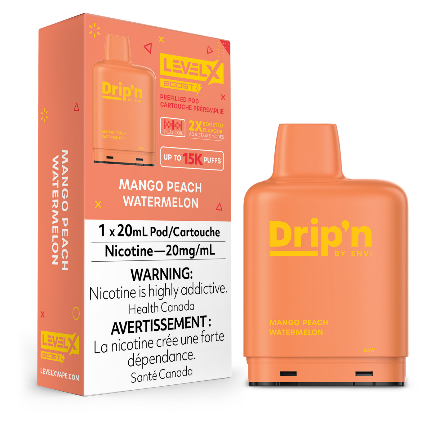 Level X Drip'n Boost Vape Pod - Mango Peach Watermelon