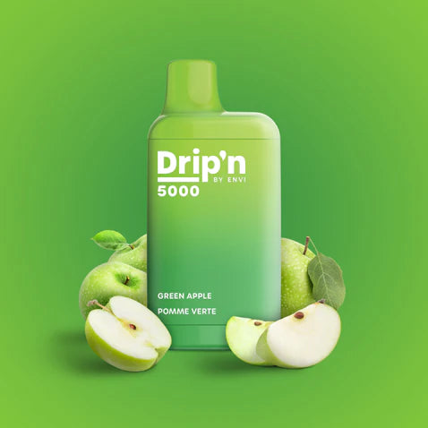 Drip'n By Envi 5000 Green Apple Disposable Vape