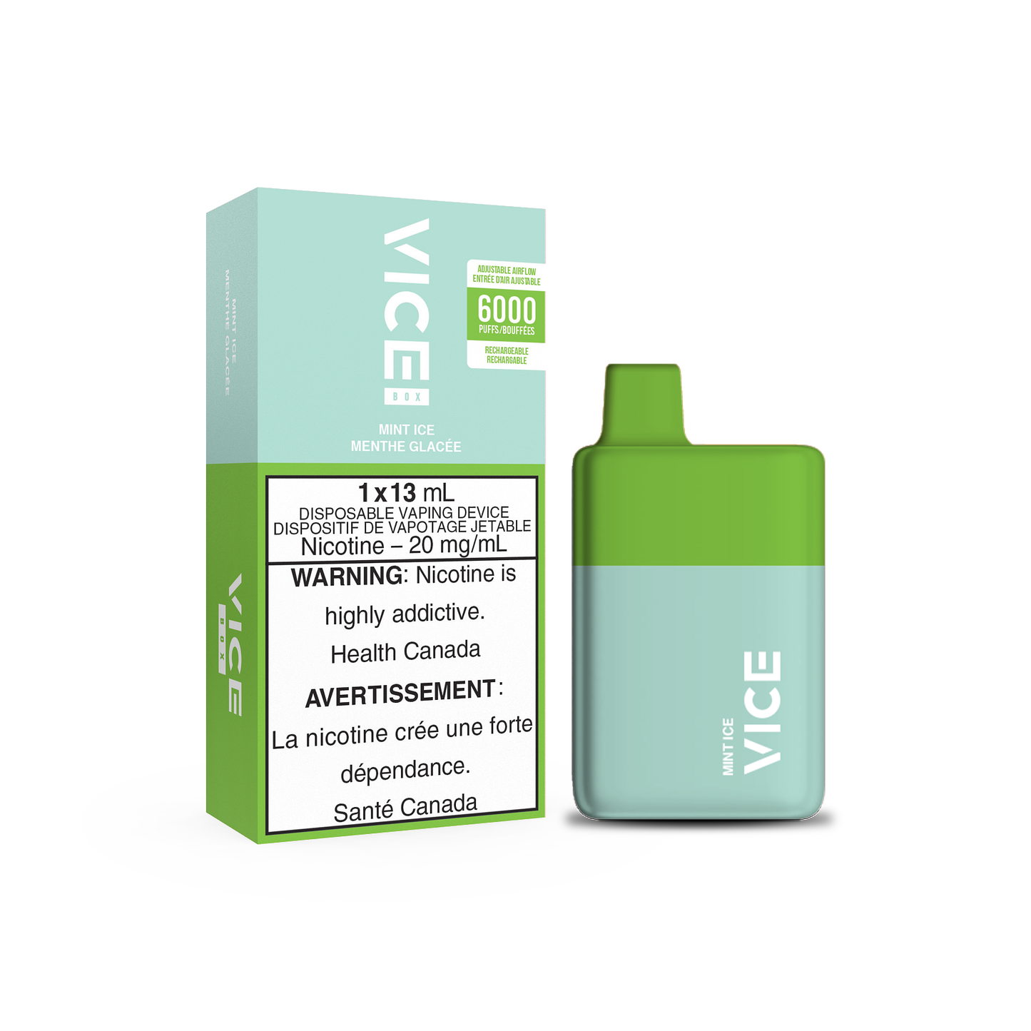 VICE Box Disposable - 6000 Puffs Mint Ice