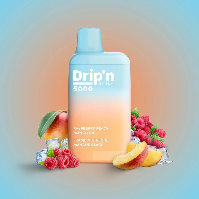 Drip'n By Envi 5000 Raspberry Peach Mango Disposable Vape