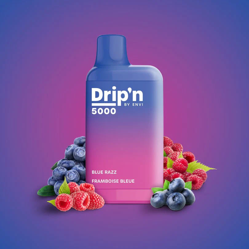 Drip'n By Envi 5000 Blue Razz Disposable Vape