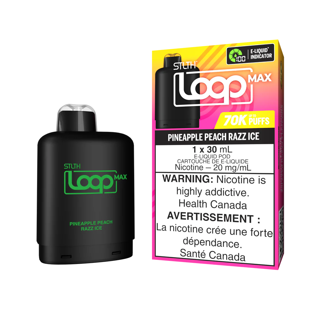 STLTH LOOP MAX POD PACK - PINEAPPLE PEACH RAZZ ICE