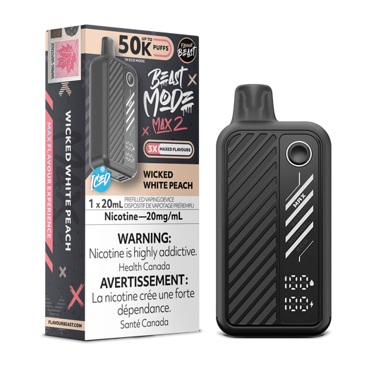 WICKED WHITE PEACH ICED- FLAVOUR BEAST BEAST MODE MAX 2