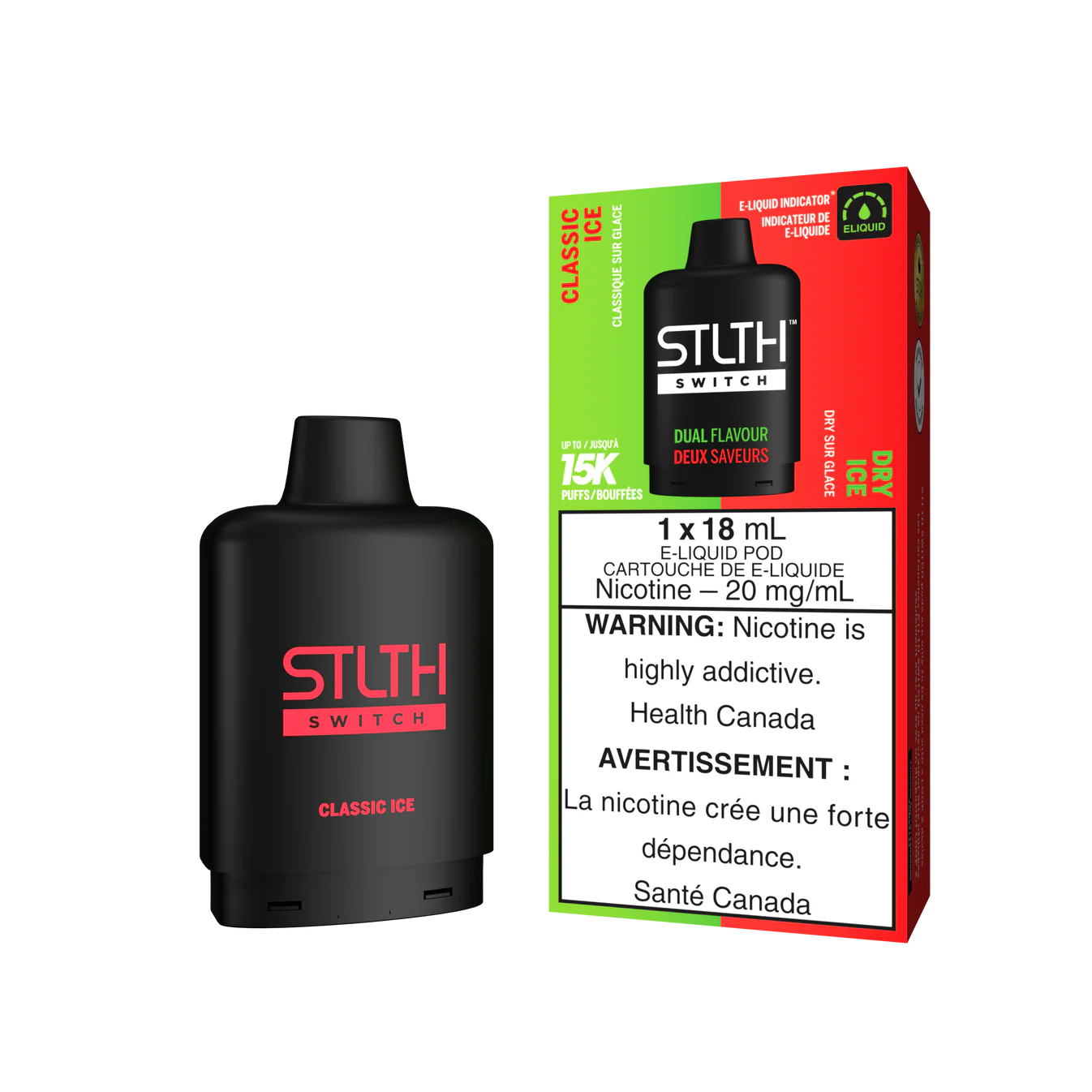 STLTH SWITCH POD PACK - CLASSIC ICE / DRY ICE 20 mg