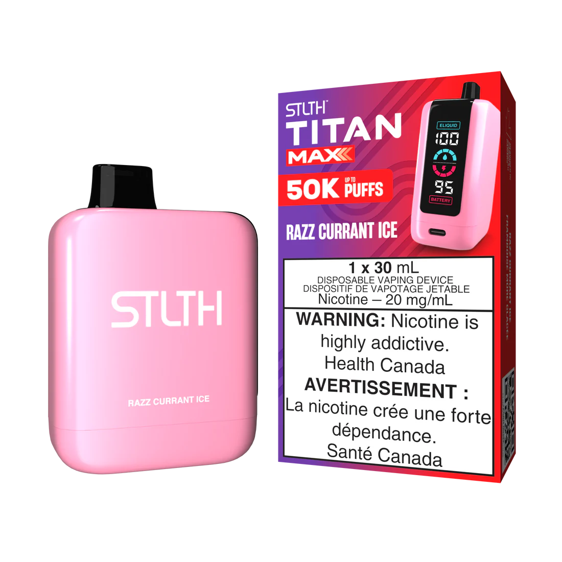 STLTH Titan Max 50k RAZZ CURRANT (30mL)