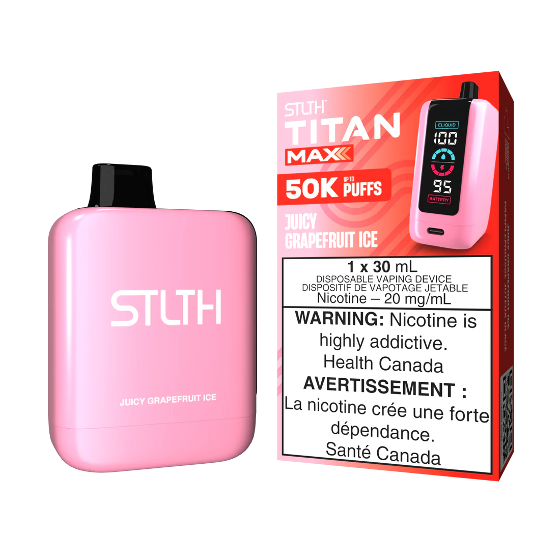 STLTH Titan Max 50k Juicy Grapefruit Ice (30mL)
