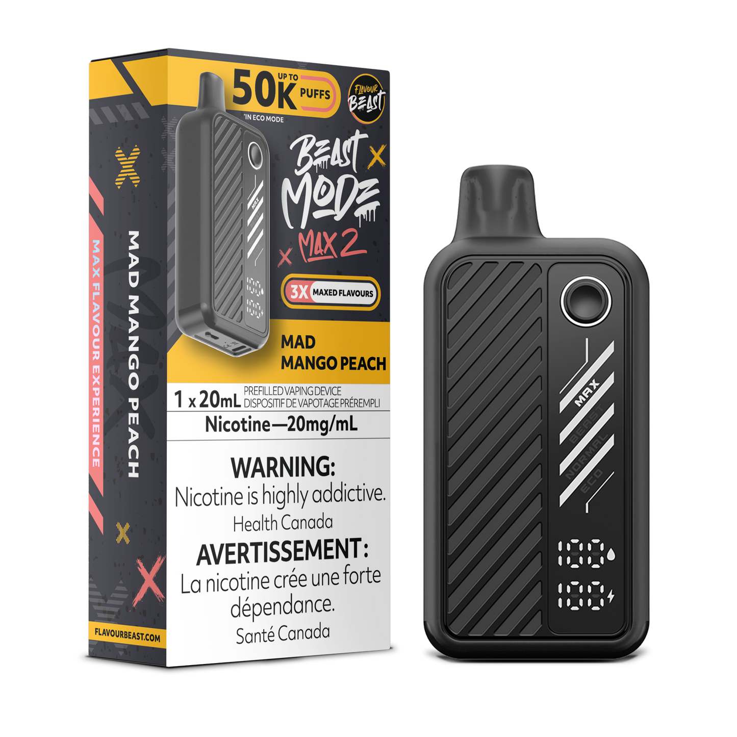 MAD MANGO PEACH - FLAVOUR BEAST BEAST MODE MAX 2