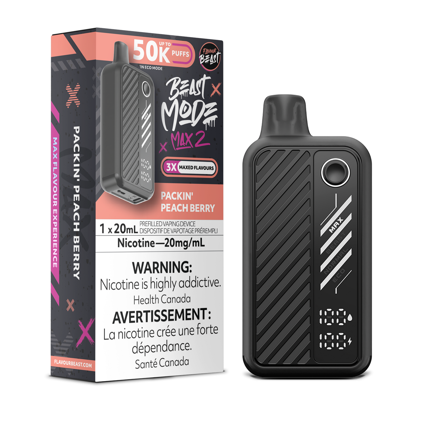 PACKIN’ PEACH BERRY - FLAVOUR BEAST BEAST MODE MAX 2