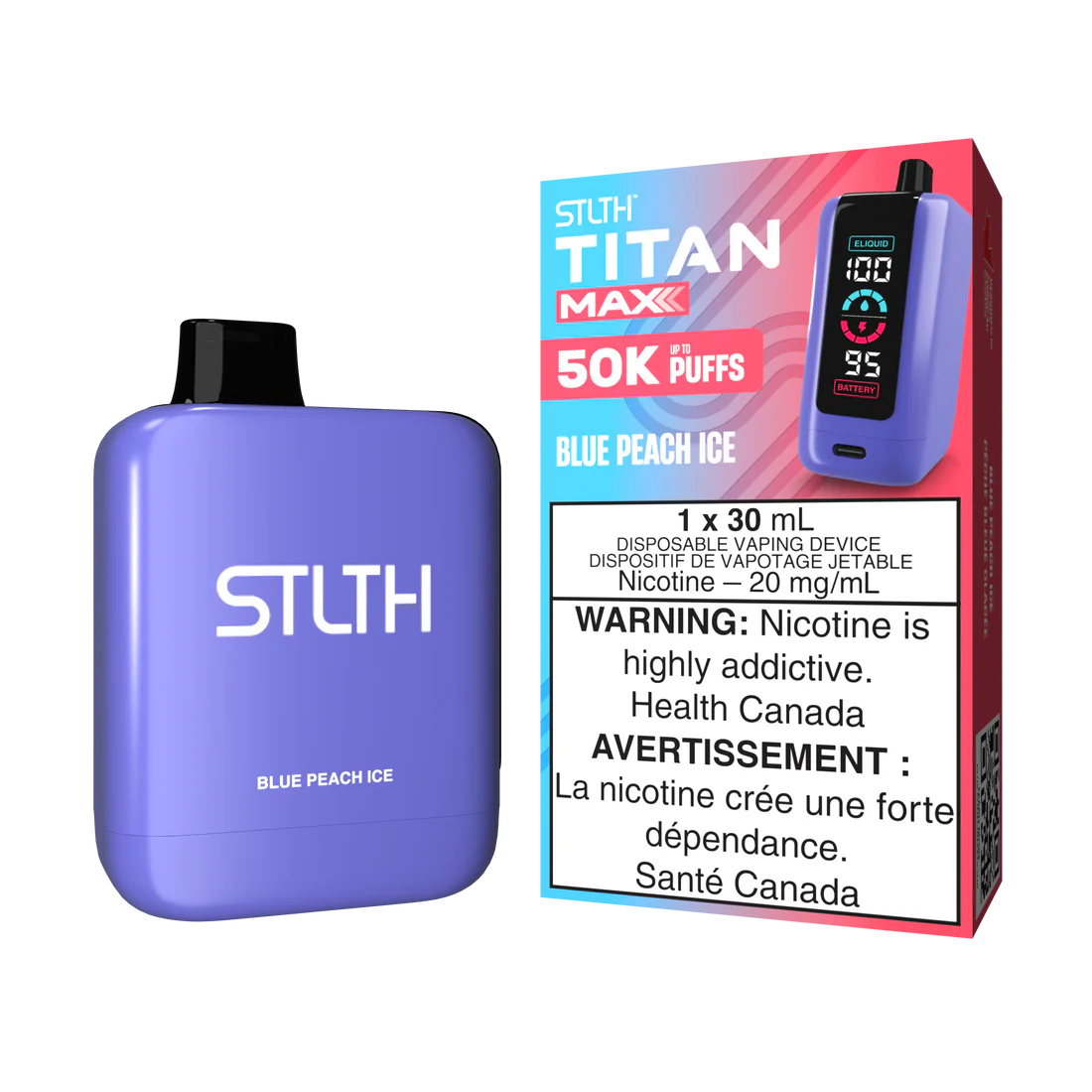 STLTH Titan Max 50k Blue Peach Ice (30mL)