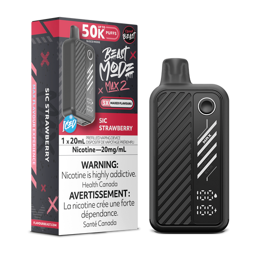 SIC STRAWBERRY ICED - FLAVOUR BEAST BEAST MODE MAX 2