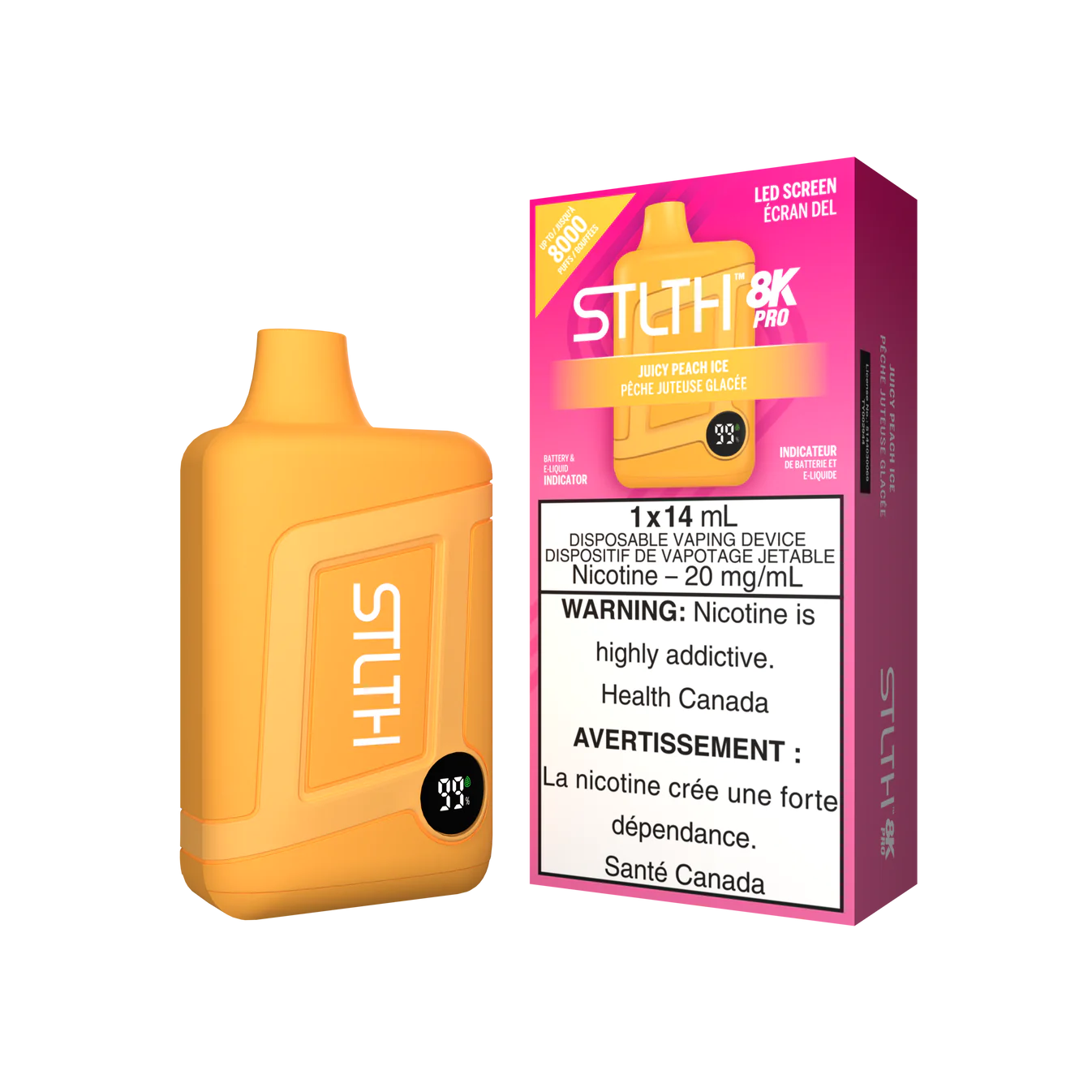 STLTH 8K - JUICY  PEACH ICE ( Ontario )