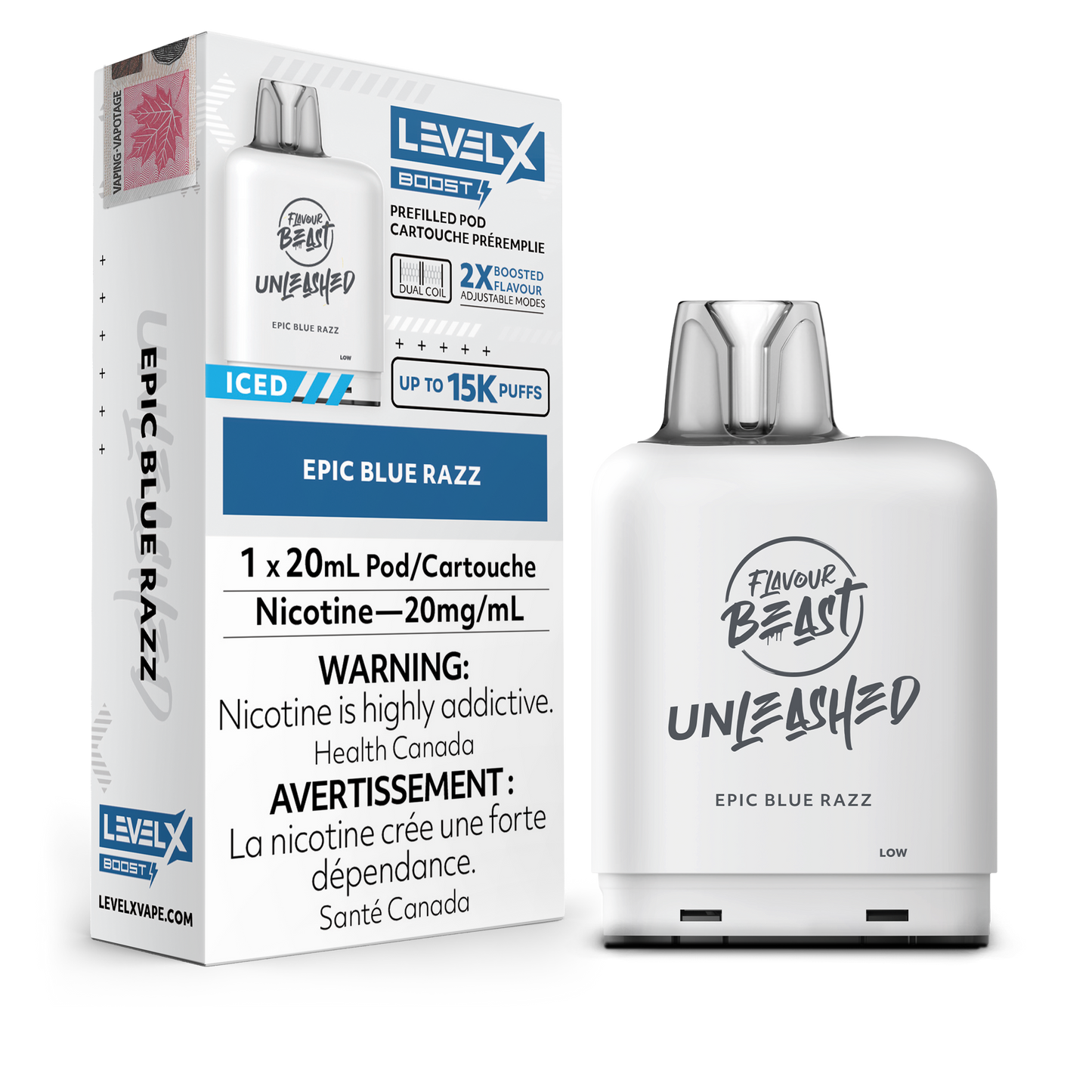 EPIC BLUE RAZZ - LEVEL X 15K BOOST UNLEASHED POD