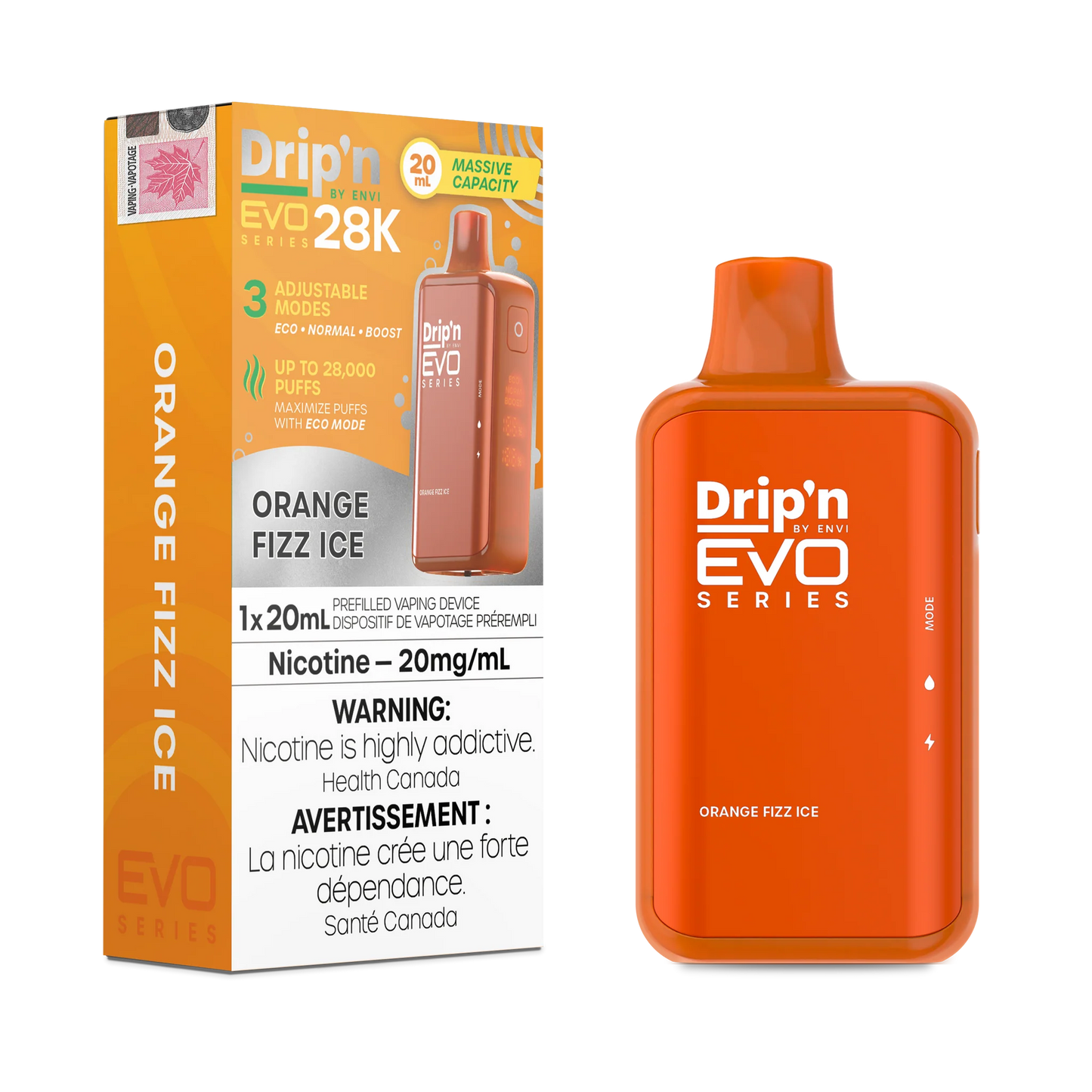 ORANGE FIZZ ICE - DRIP'N EVO 28K DISPOSABLE