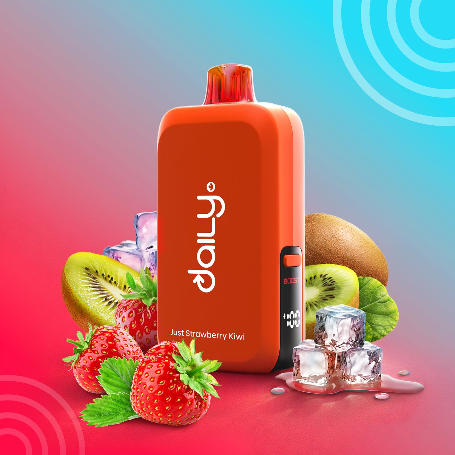 Drip'n Daily by Envi – Just Strawberry Kiwi | 100K Puffs | 30mL