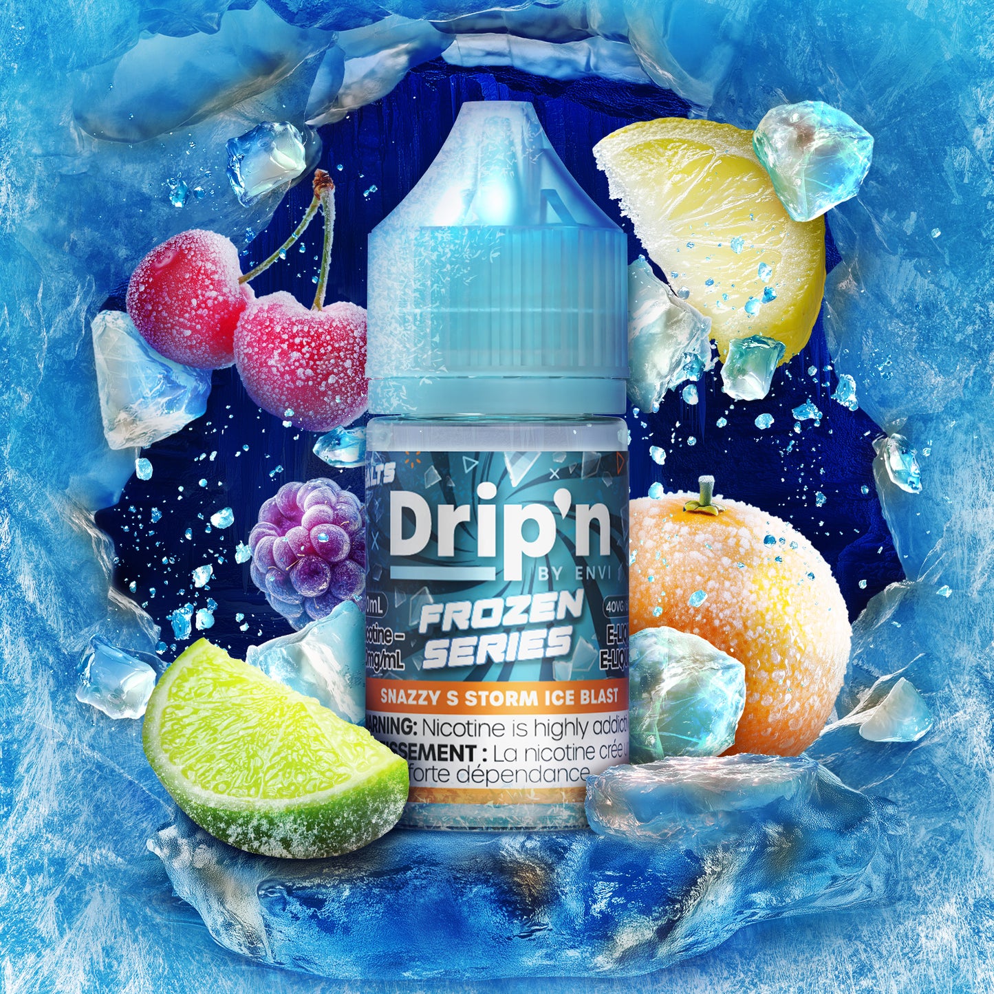 Drip'n by Envi Frozen E-Liquid - Snazzy S Storm Ice Blast
