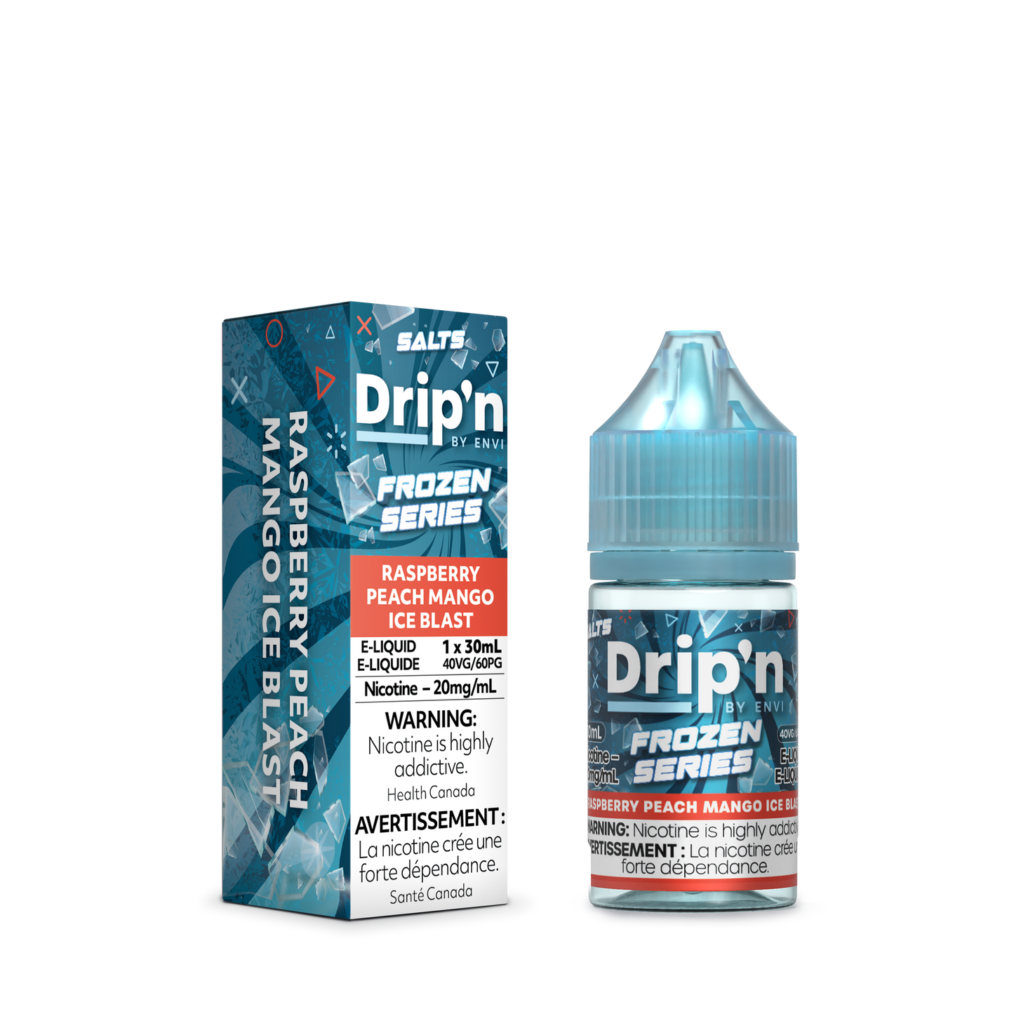 Drip'n by Envi Frozen E-Liquid - Raspberry Peach Mango Ice Blast