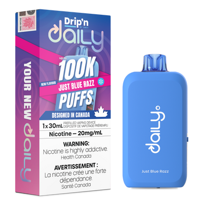 Drip'n Daily by Envi – Just Blue Razz | 100K Puffs | 30mL