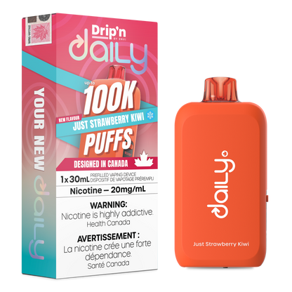 Drip'n Daily by Envi – Just Strawberry Kiwi | 100K Puffs | 30mL