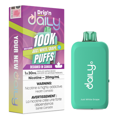 Drip'n Daily by Envi – Just White Grape | 100K Puffs | 30mL