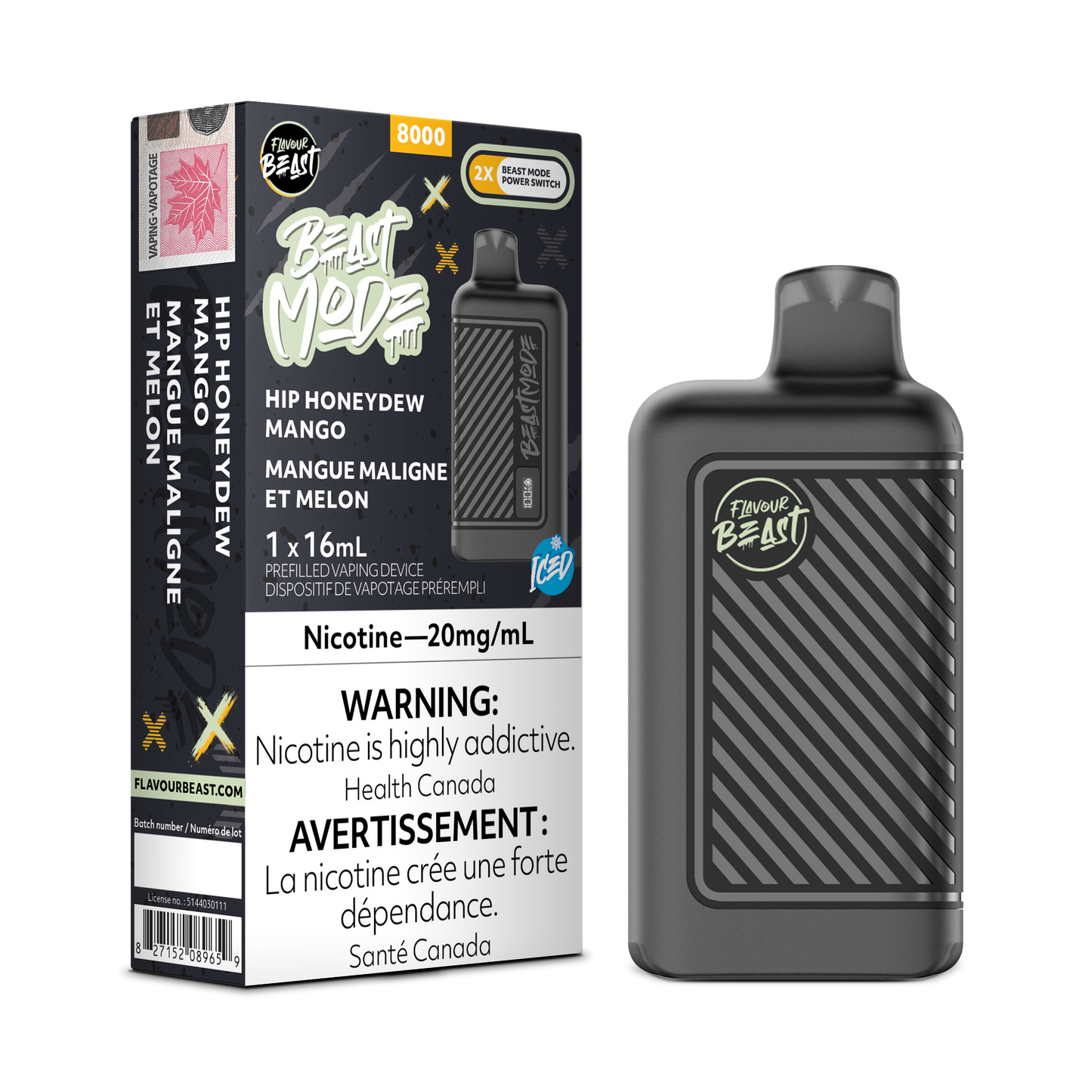 HIP HONEYDEW MANGO- FLAVOUR BEAST BEAST MODE 8K