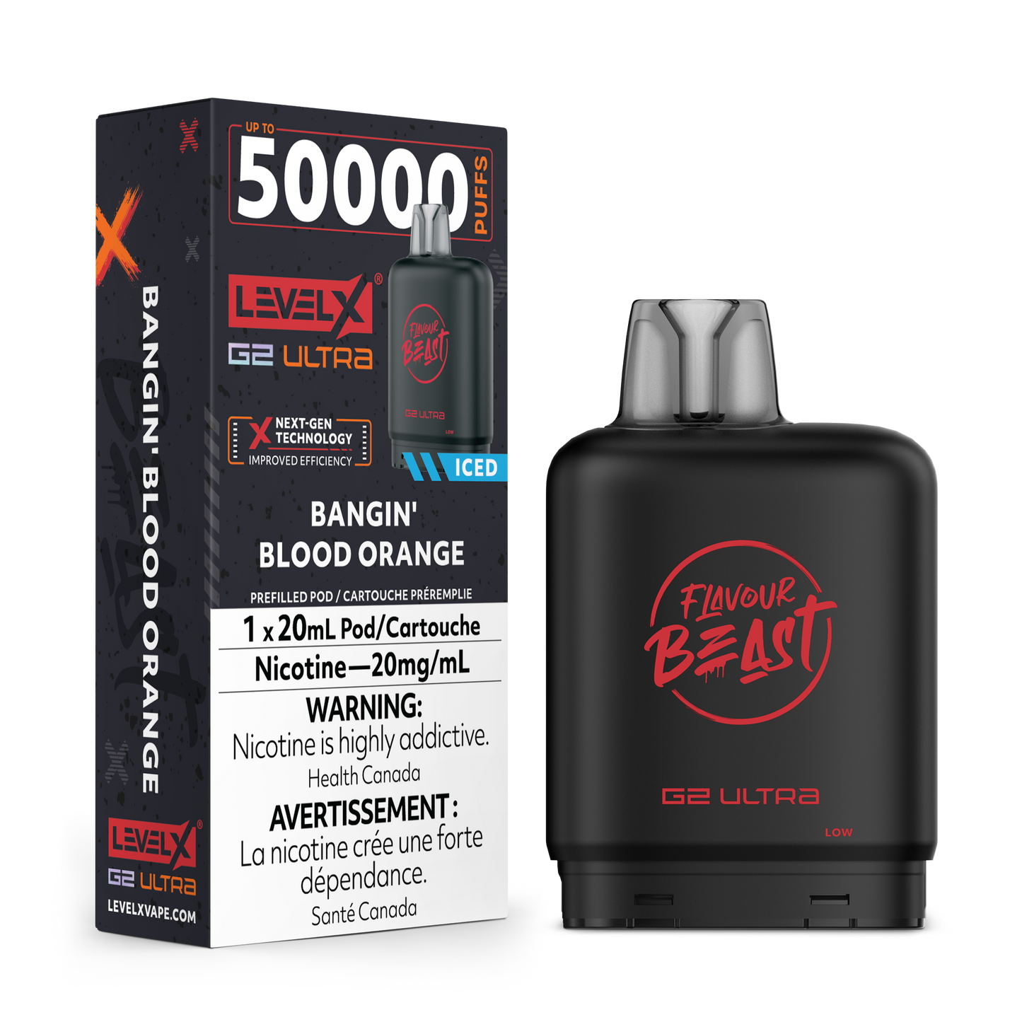 BANGIN’ BLOOD ORANGE- LEVEL X G2 ULTRA 50K POD