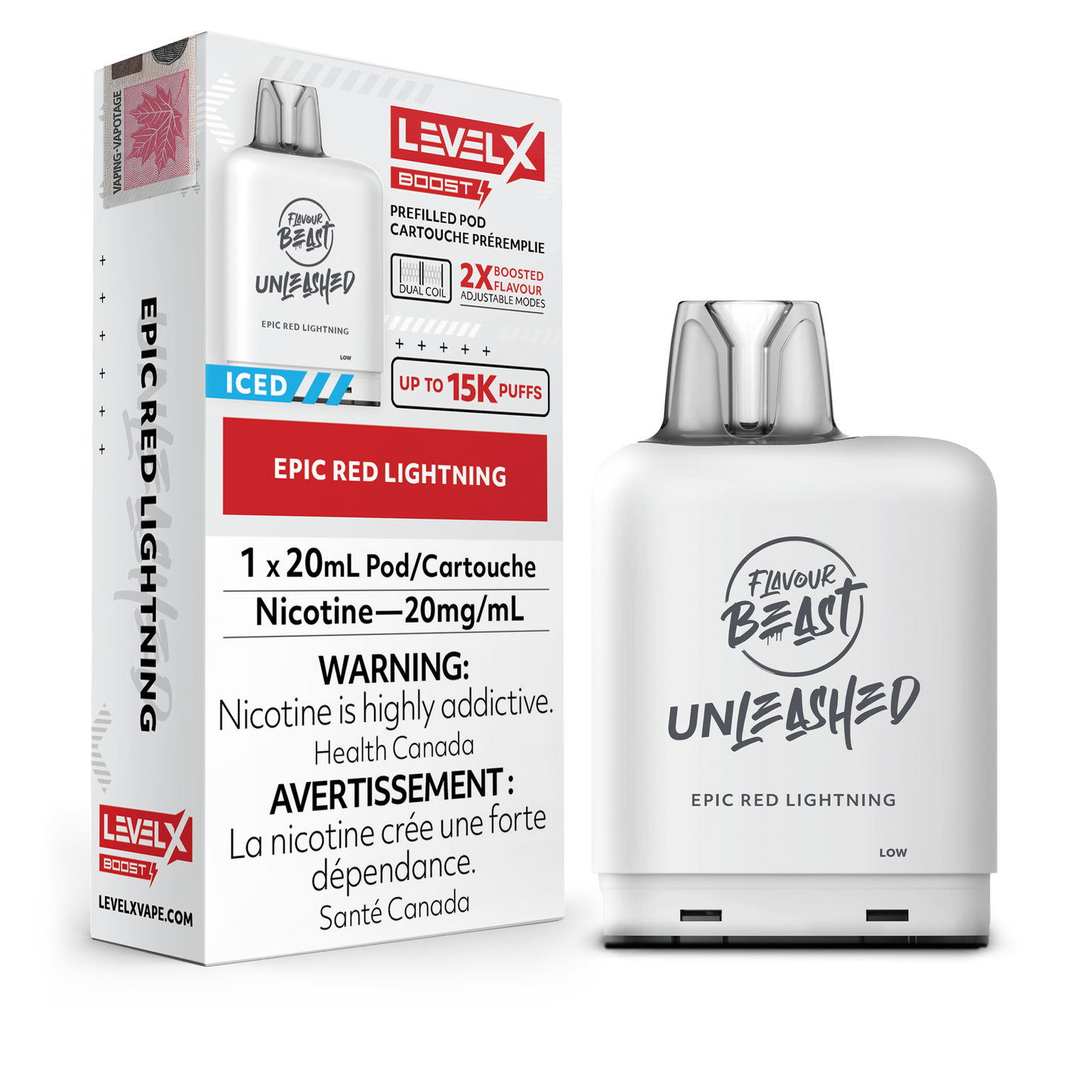 EPIC RED LIGHTNING - LEVEL X 25K G2 BOOST UNLEASHED POD