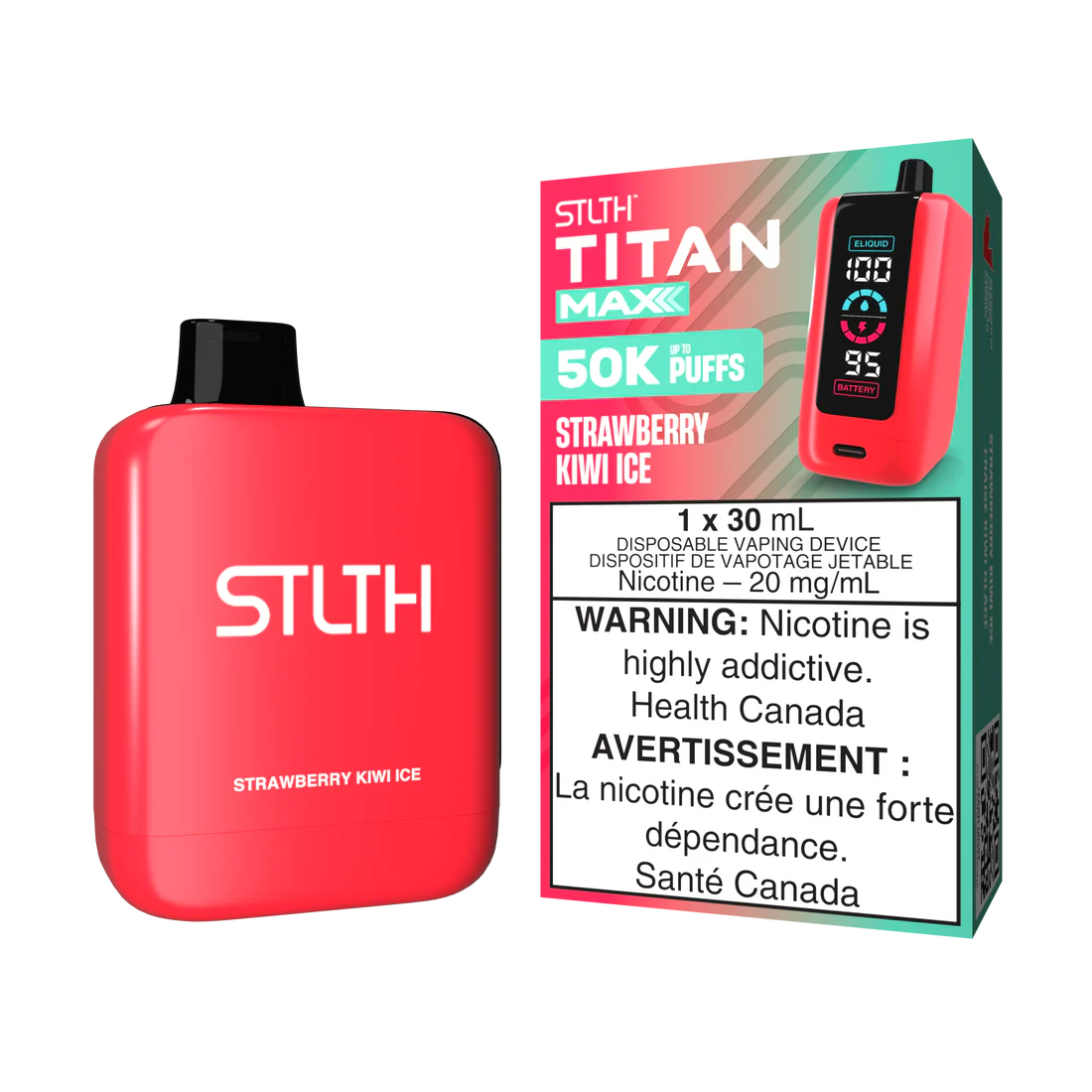 STLTH Titan Max 50k Strawberry Kiwi Ice (30mL)