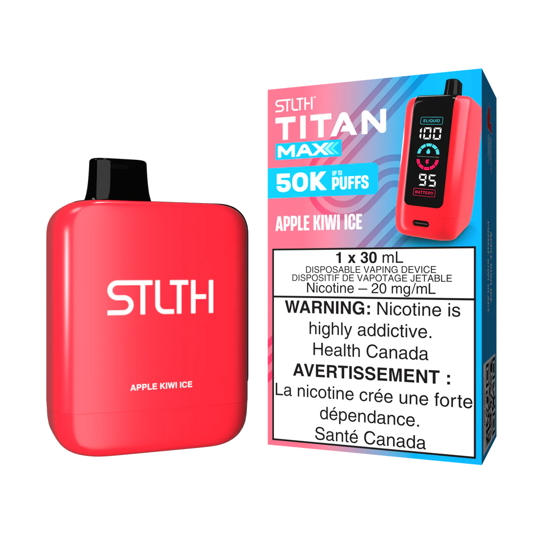 STLTH Titan Max 50k Apple Kiwi Ice(30mL)